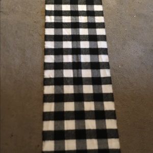 Black and white Buffalo Plaid scarf